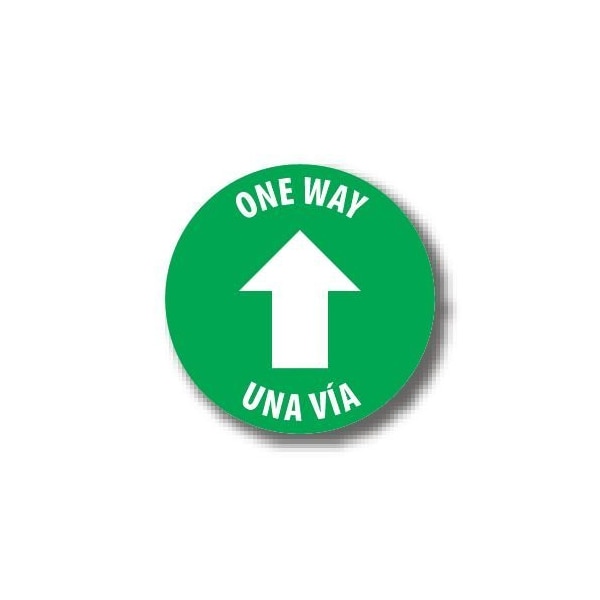 Ergomat 30in CIRCLE SIGNS One Way - Bilingual English/Spanish DSV-SIGN 900 #3866 -UEN - main
